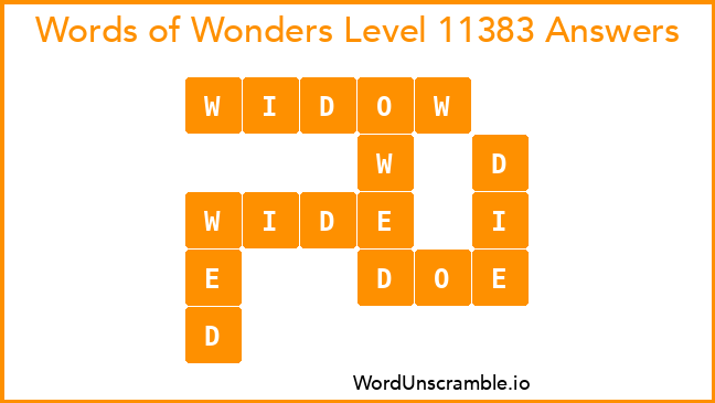 Words of Wonders Level 11383 Answers