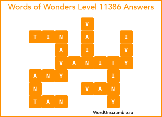 Words of Wonders Level 11386 Answers