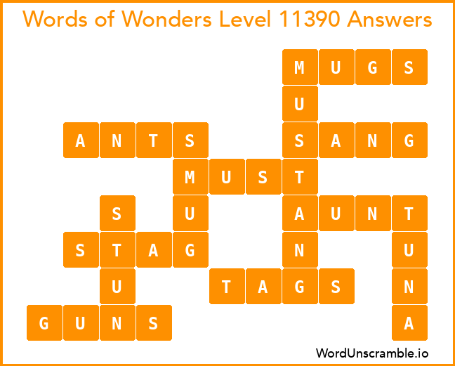 Words of Wonders Level 11390 Answers