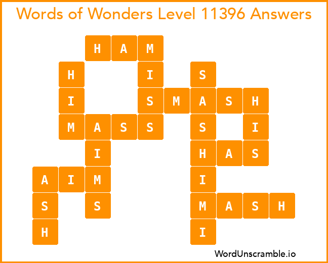 Words of Wonders Level 11396 Answers