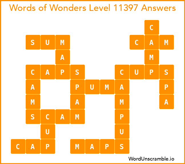 Words of Wonders Level 11397 Answers