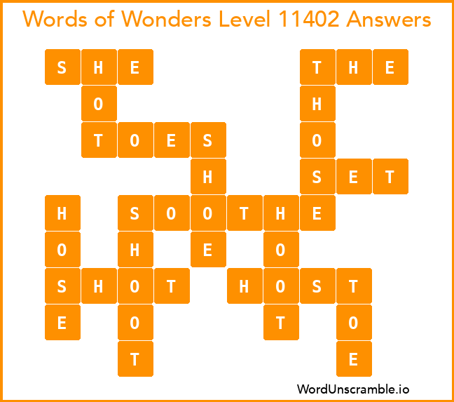 Words of Wonders Level 11402 Answers