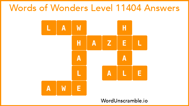 Words of Wonders Level 11404 Answers