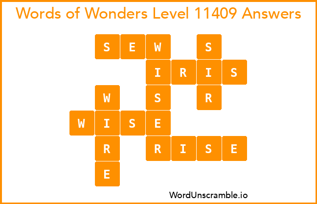 Words of Wonders Level 11409 Answers