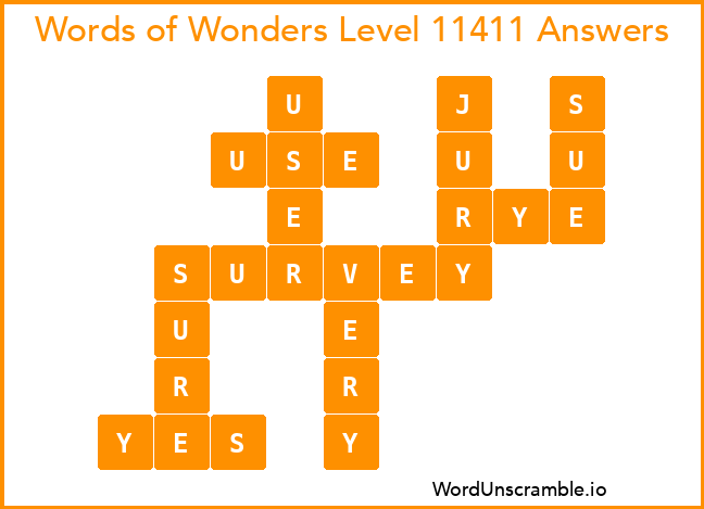 Words of Wonders Level 11411 Answers