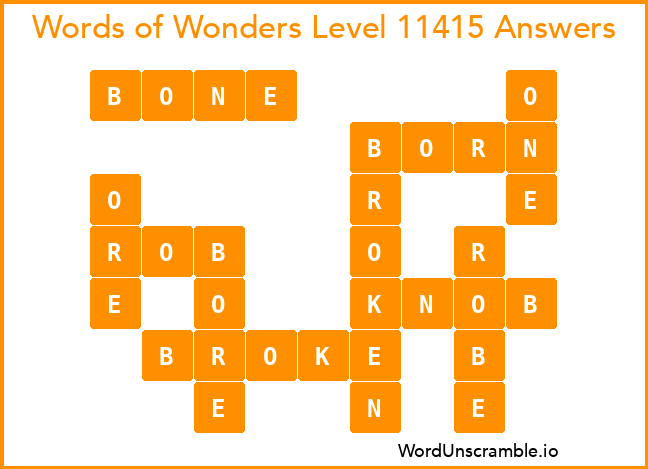 Words of Wonders Level 11415 Answers