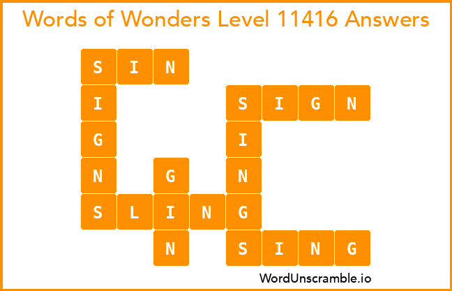 Words of Wonders Level 11416 Answers