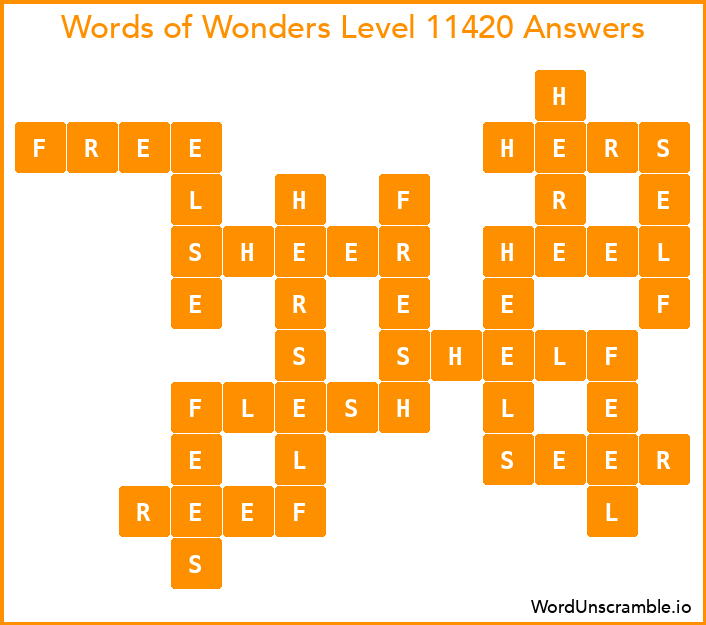 Words of Wonders Level 11420 Answers