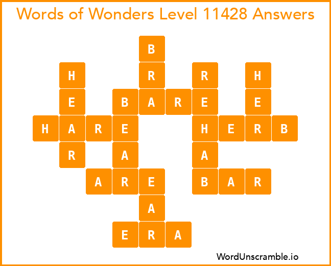 Words of Wonders Level 11428 Answers