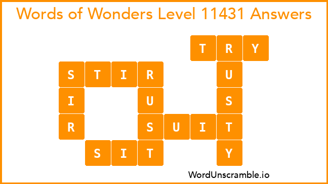 Words of Wonders Level 11431 Answers