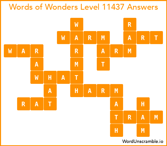 Words of Wonders Level 11437 Answers