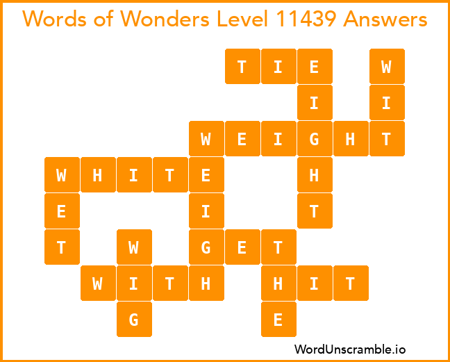 Words of Wonders Level 11439 Answers