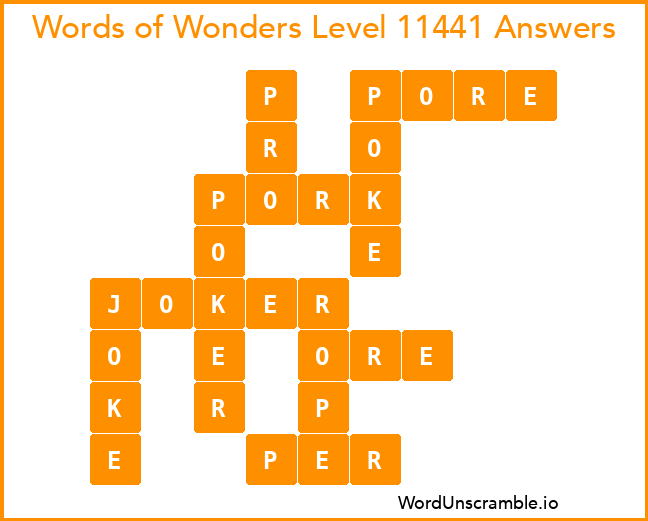 Words of Wonders Level 11441 Answers