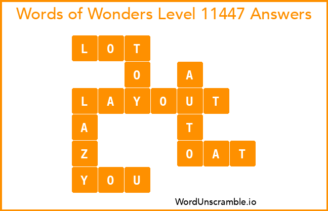 Words of Wonders Level 11447 Answers