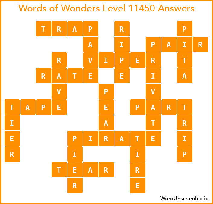 Words of Wonders Level 11450 Answers
