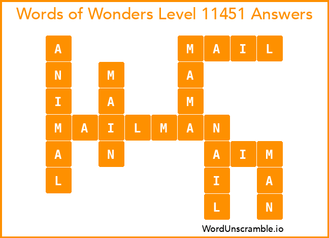 Words of Wonders Level 11451 Answers