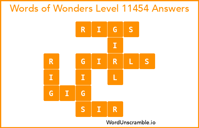 Words of Wonders Level 11454 Answers