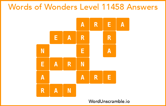 Words of Wonders Level 11458 Answers