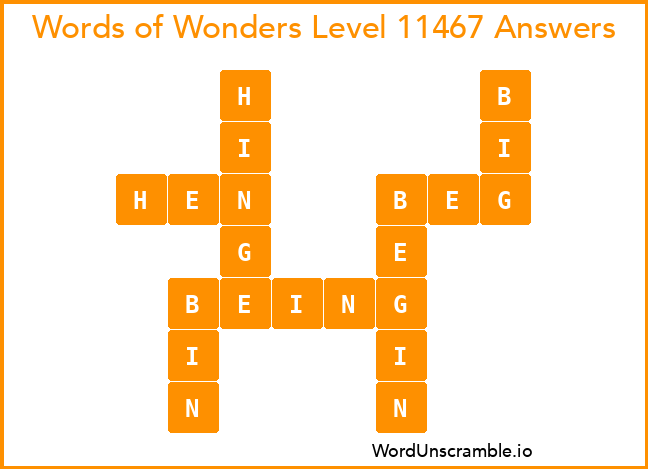 Words of Wonders Level 11467 Answers