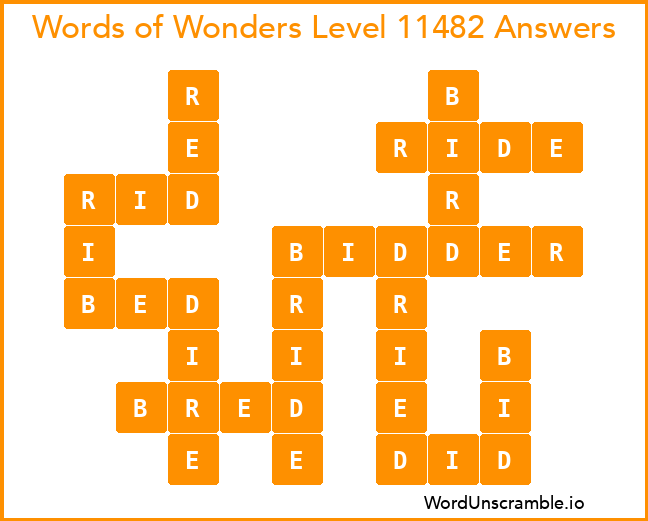 Words of Wonders Level 11482 Answers