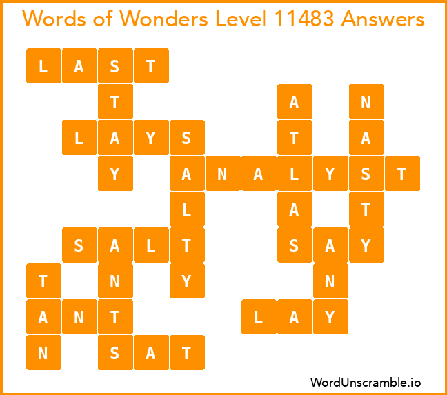 Words of Wonders Level 11483 Answers