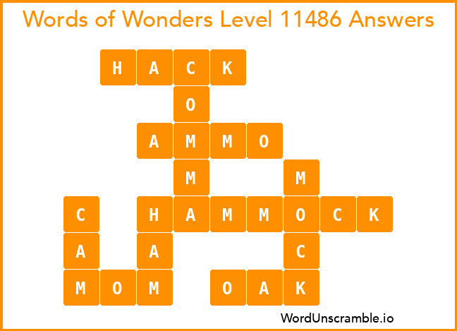 Words of Wonders Level 11486 Answers