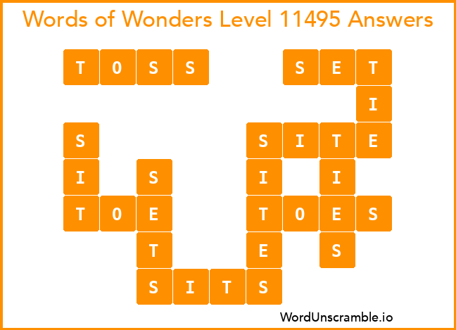 Words of Wonders Level 11495 Answers