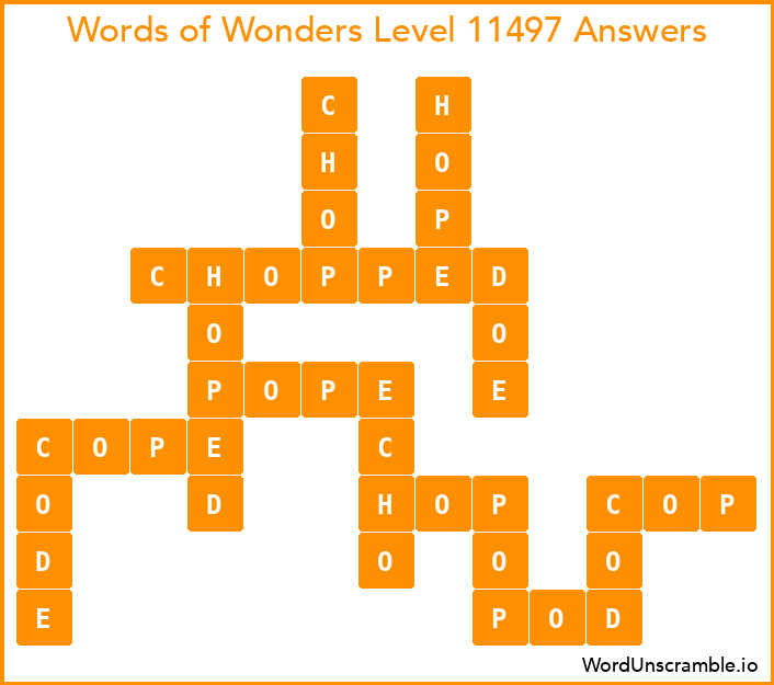 Words of Wonders Level 11497 Answers