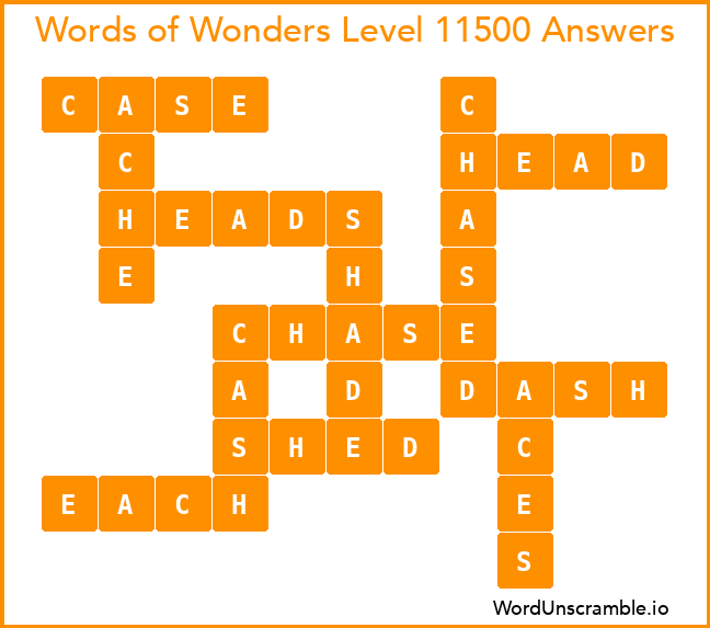 Words of Wonders Level 11500 Answers
