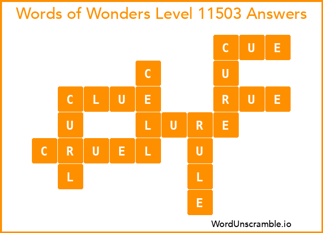 Words of Wonders Level 11503 Answers