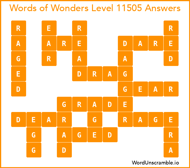 Words of Wonders Level 11505 Answers