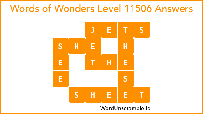 Words of Wonders Level 11506 Answers