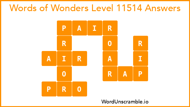 Words of Wonders Level 11514 Answers