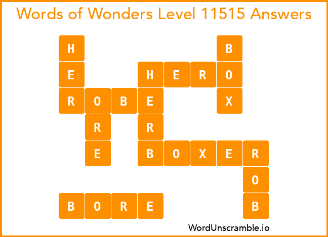Words of Wonders Level 11515 Answers