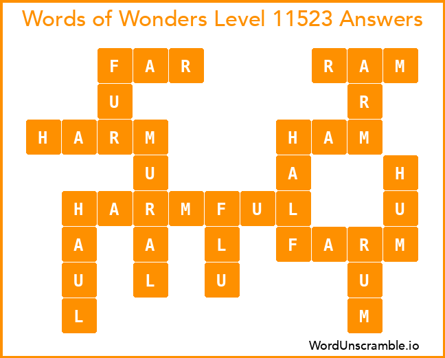 Words of Wonders Level 11523 Answers