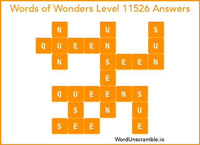 Words of Wonders Level 11526 Answers