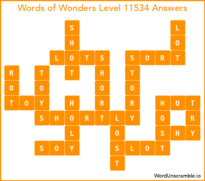 Words of Wonders Level 11534 Answers