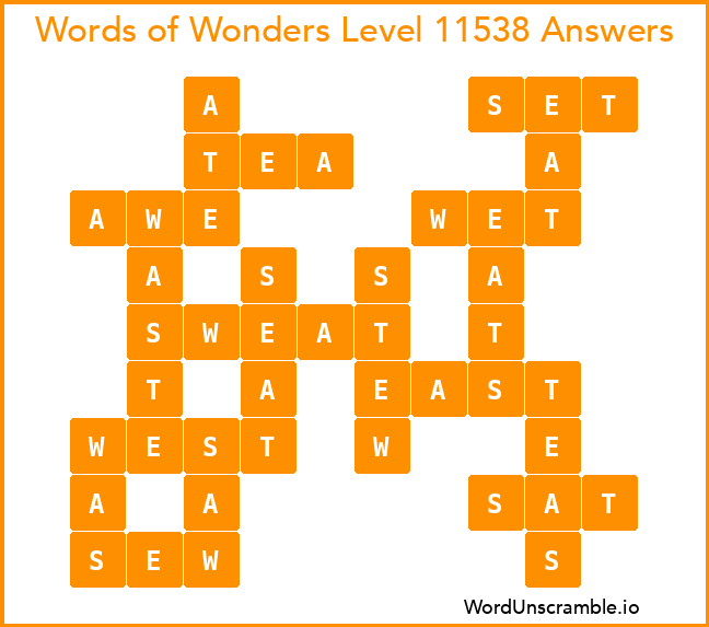 Words of Wonders Level 11538 Answers