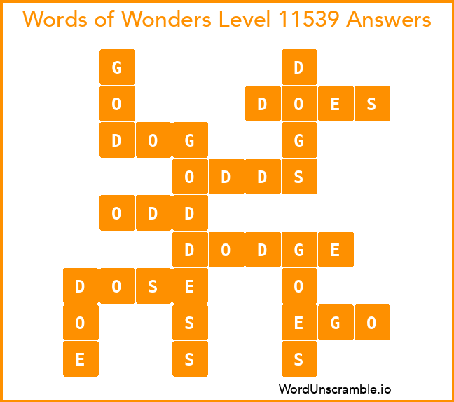 Words of Wonders Level 11539 Answers