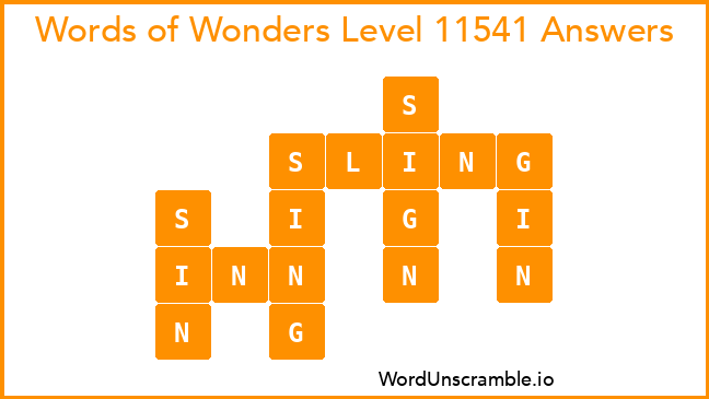 Words of Wonders Level 11541 Answers