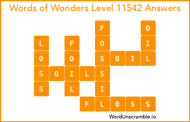 Words of Wonders Level 11542 Answers