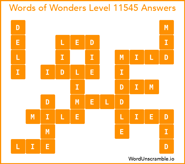 Words of Wonders Level 11545 Answers
