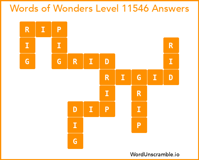 Words of Wonders Level 11546 Answers