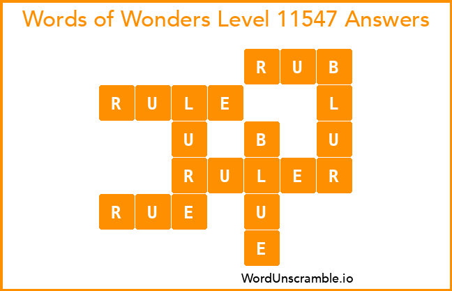 Words of Wonders Level 11547 Answers