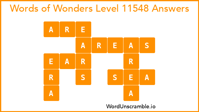 Words of Wonders Level 11548 Answers