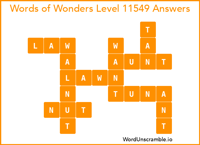 Words of Wonders Level 11549 Answers