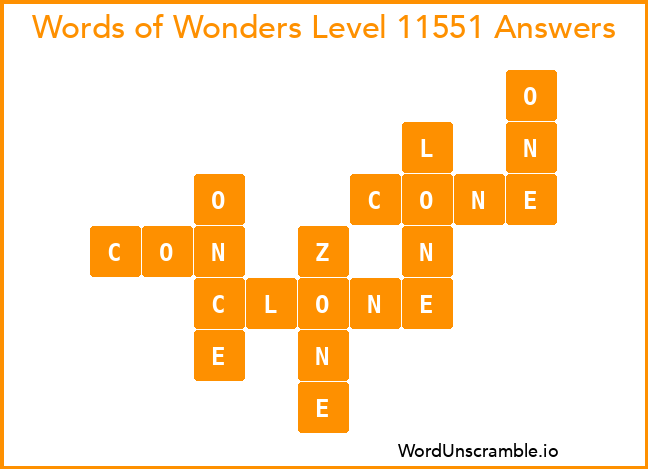Words of Wonders Level 11551 Answers