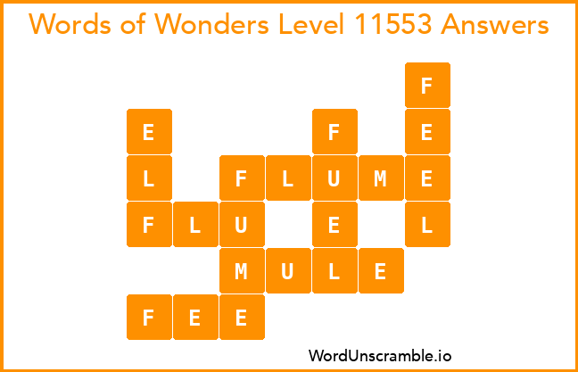 Words of Wonders Level 11553 Answers