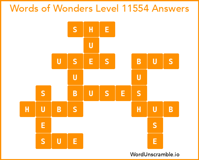 Words of Wonders Level 11554 Answers