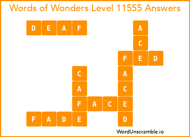 Words of Wonders Level 11555 Answers